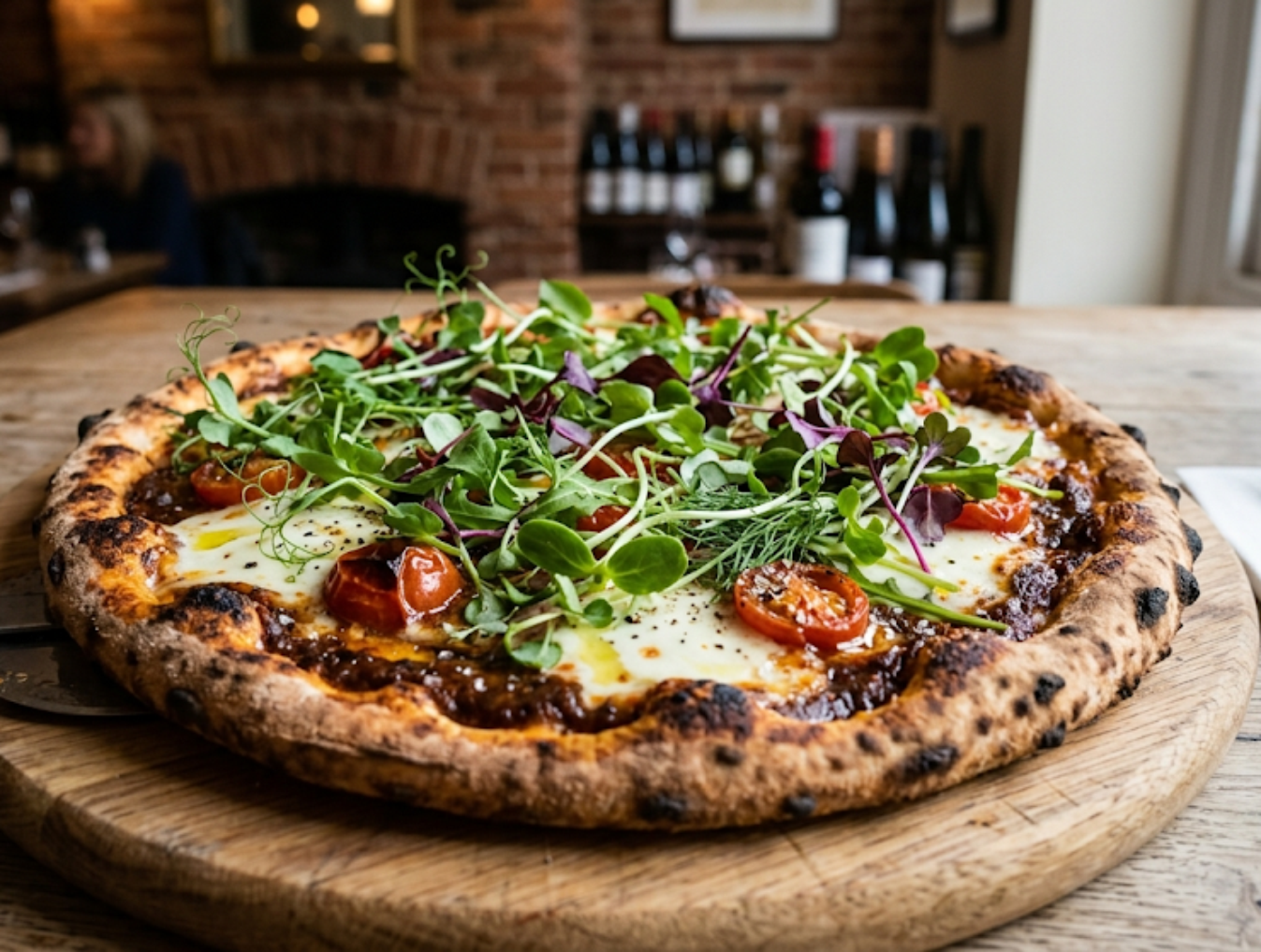 Garden Fresh Microgreens Pizza
